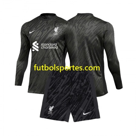 Camiseta Liverpool Portero Niño Primera Equipación 2024/2025 Manga Larga